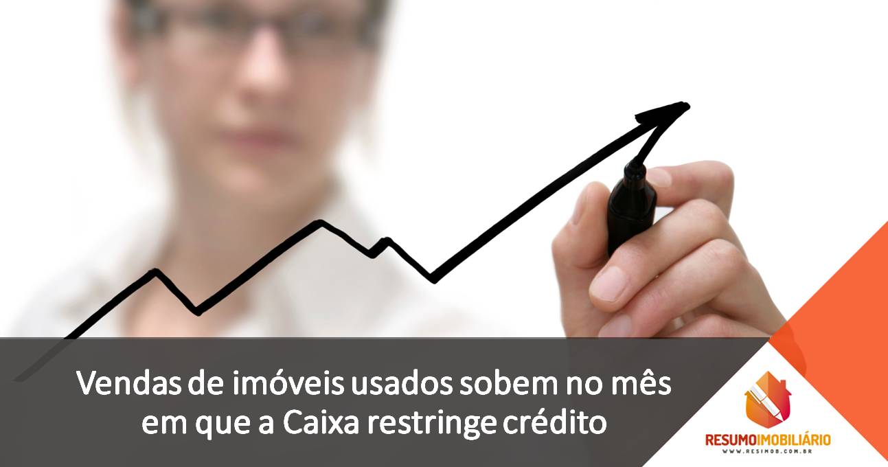 Vendas de imóveis usados sobem no mês em que a Caixa restringe crédito