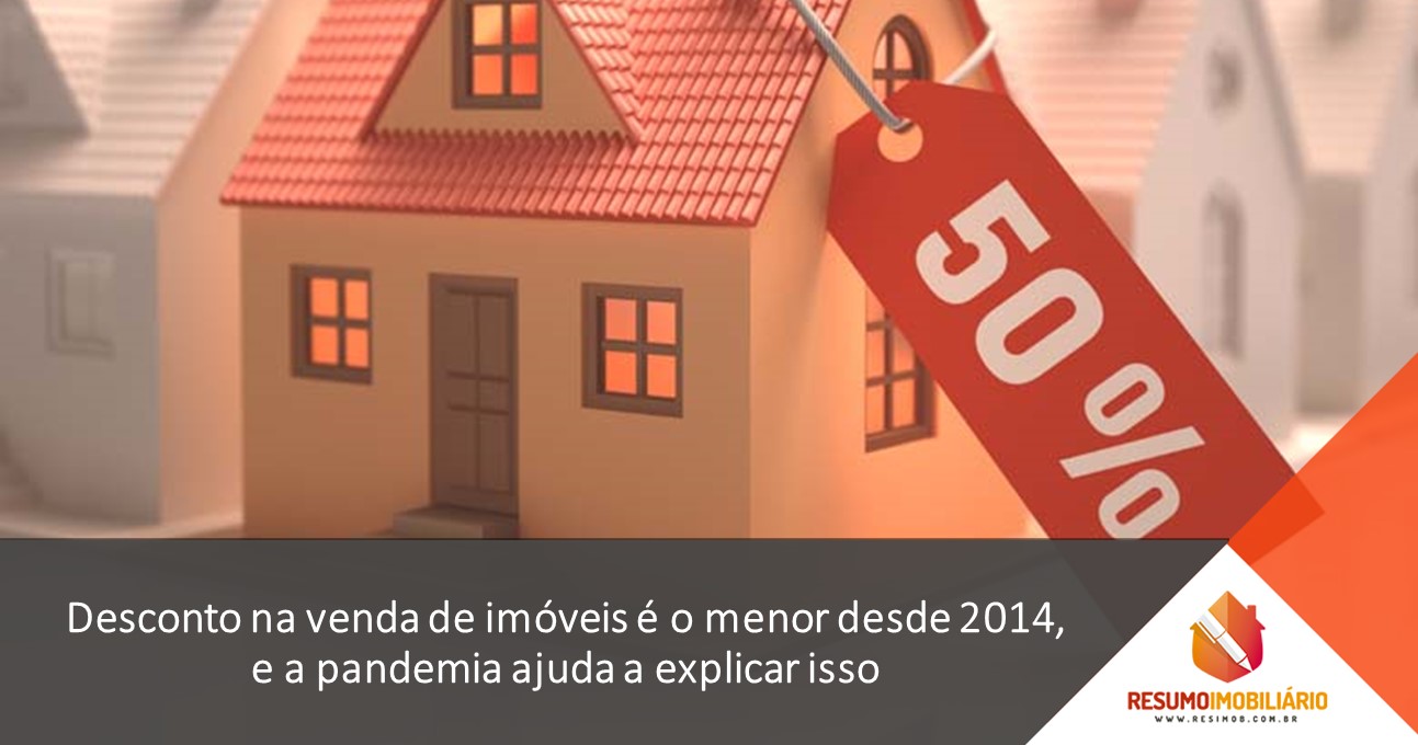 Desconto na venda de imóveis é o menor desde 2014, e a pandemia ajuda a explicar isso